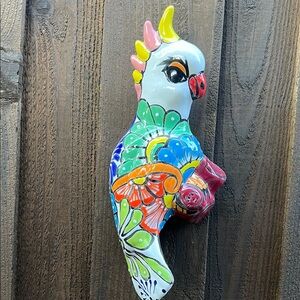 Colorful Talavera  Parrot Wall Decor